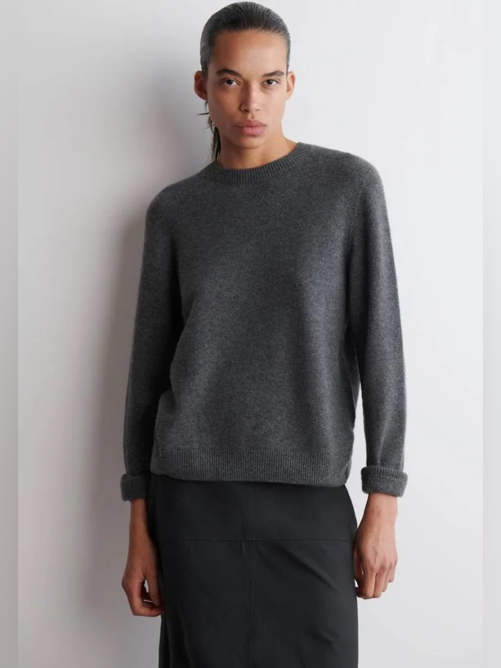 Grey crew Neck Sweater